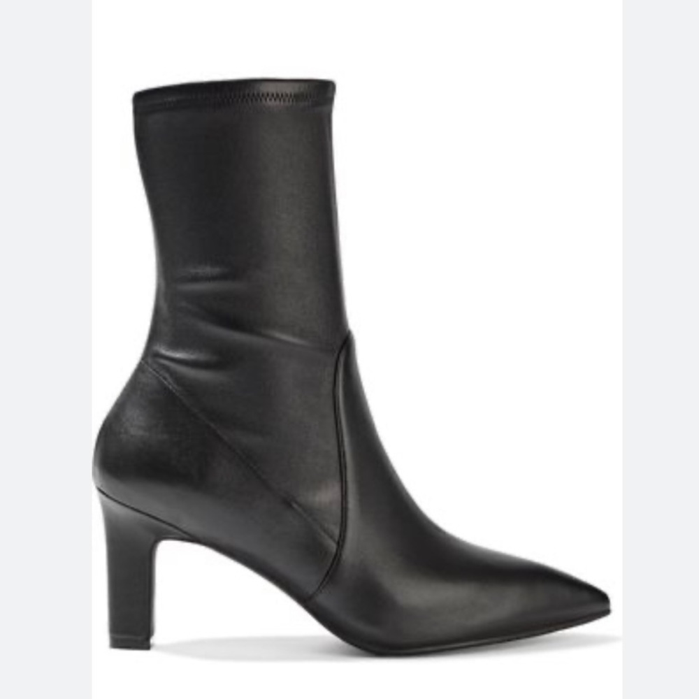 Stuart Weitzman Brandie Leather Ankle Sock Bootie